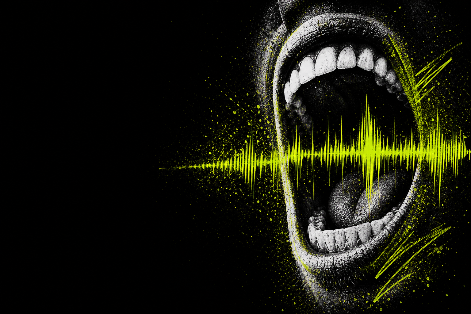 Open mouth with lime soundwave campaign artwork