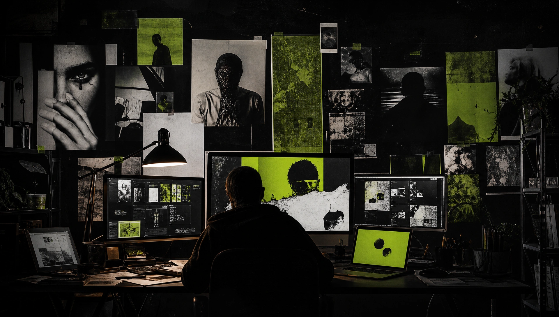 ViralMouth creative studio — dark editorial aesthetic